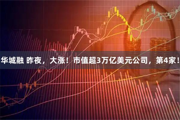 华城融 昨夜，大涨！市值超3万亿美元公司，第4家！